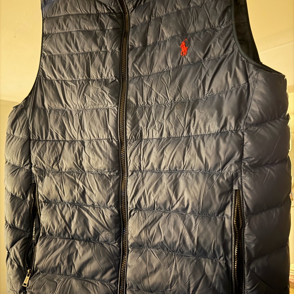 Ralph Lauren Polo Navy Puffer Vest. Size: MEDIUM - Picture 2 of 7